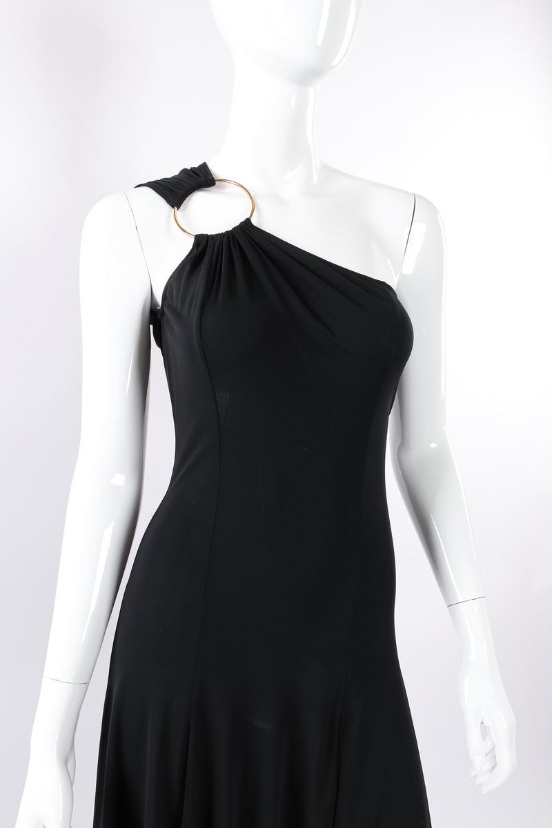 Versace O-Ring Shoulder Dress bodice mannequin front @ Recess LA