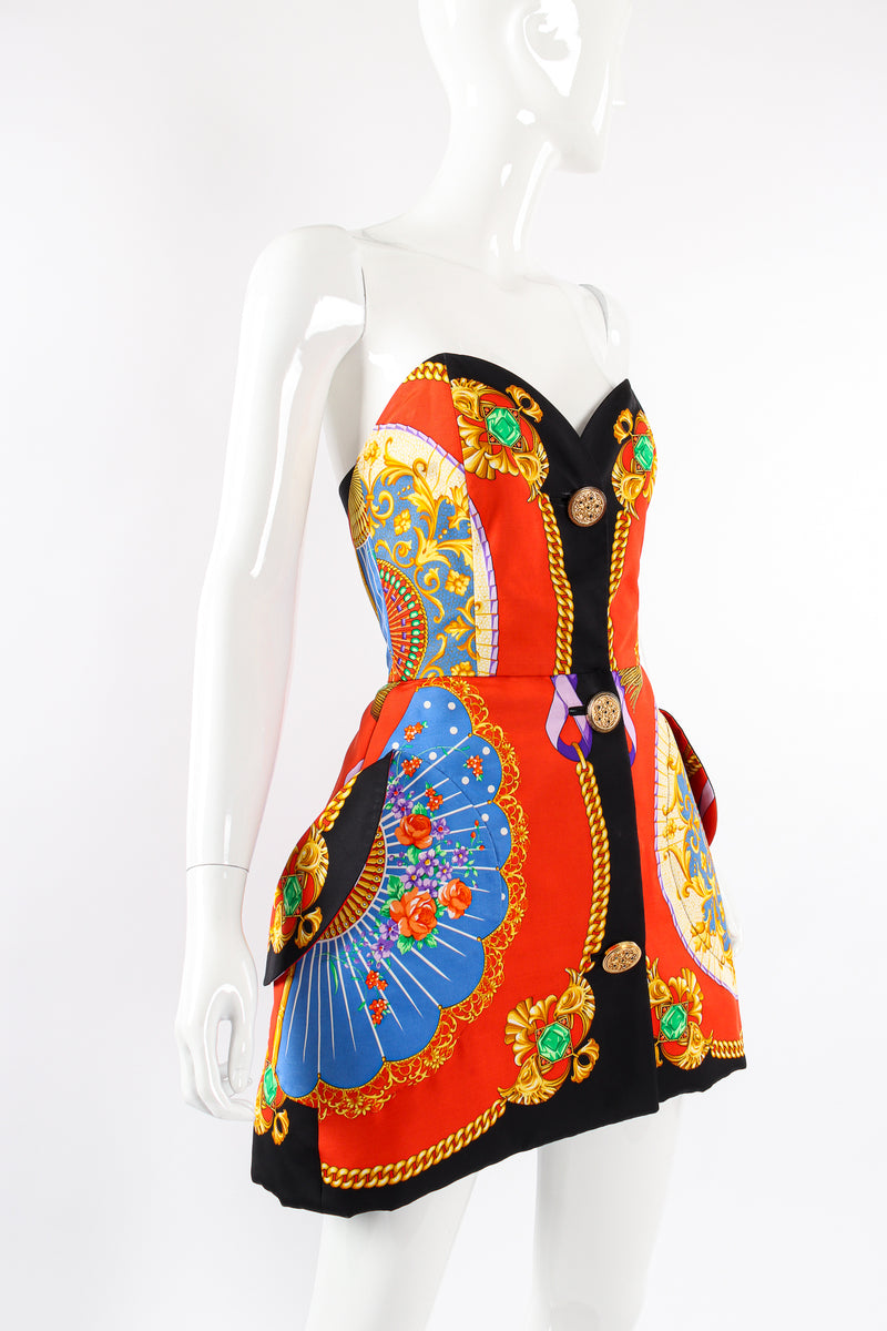 Vintage Gianni Versace SS 1991 Runway I Ventagli Sculpted Mini Dress Recess Vintage Gianni Versace SS 1991 Runway I Ventagli Sculpted Mini Dress Recess