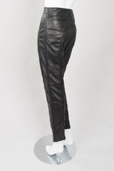 Gianni Versace Vintage Leather Moto Zipper Pant