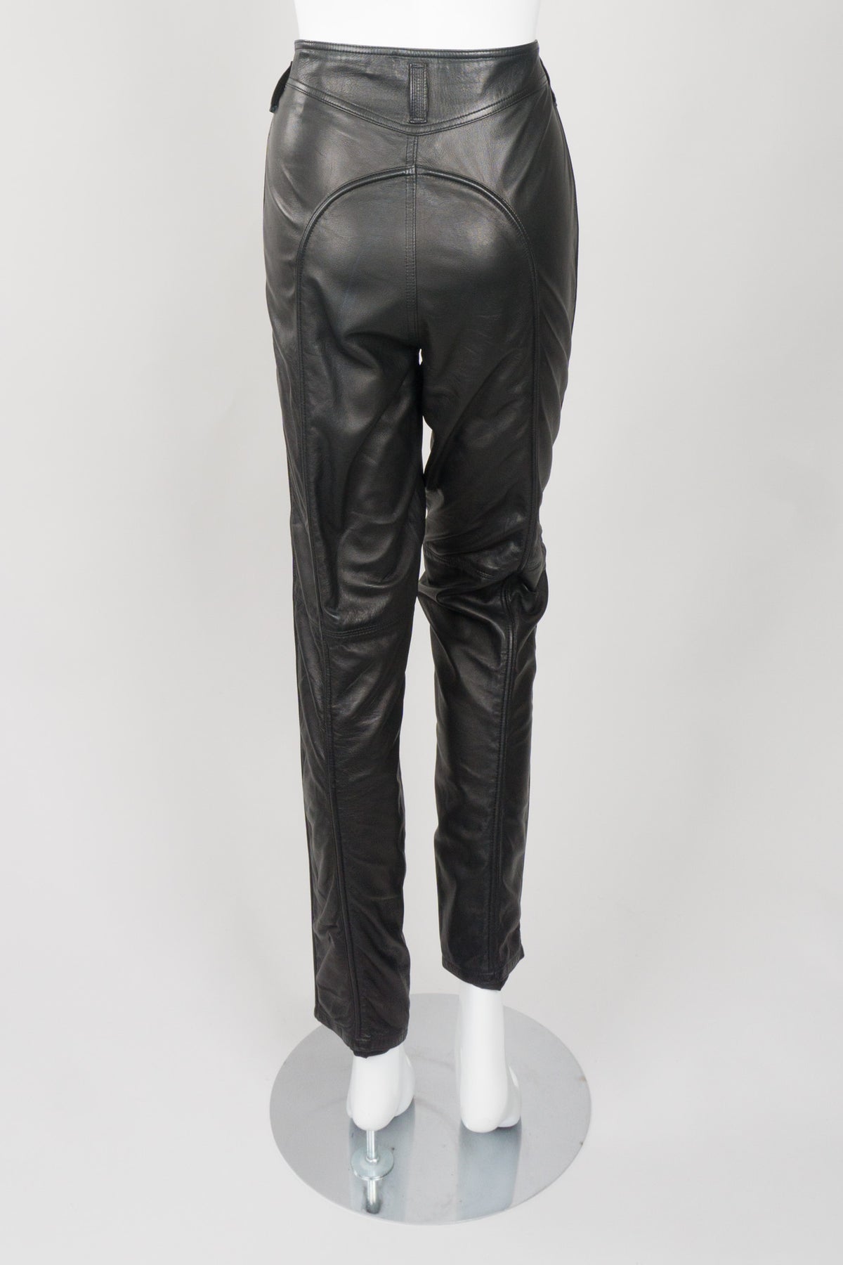 Gianni Versace Vintage Leather Moto Zipper Pant – Recess