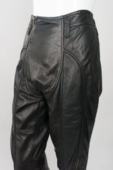 Gianni Versace Vintage Leather Moto Zipper Pant