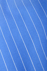 Vintage Versace Jeans Pinstripe Bodycon Zip Dress fabric detail at Recess Los Angeles