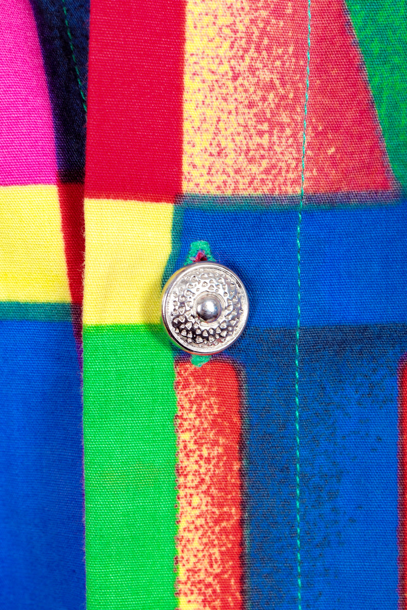 Vintage Versace Jeans Couture Robert Indiana Pop Art Love Shirt button detail at Recess
