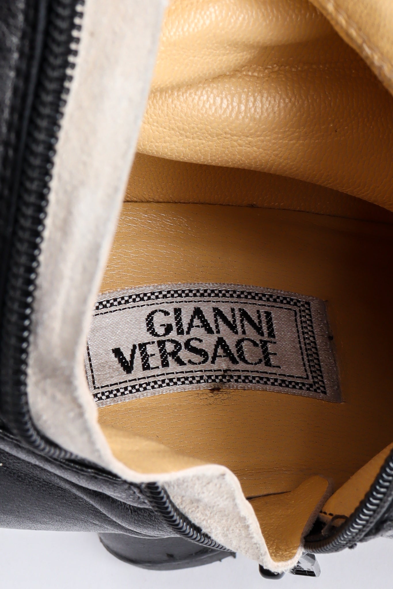 Vintage Gianni Versace 1993 A/W Medusa Emblem Grunge Boot signed tag @ Recess LA