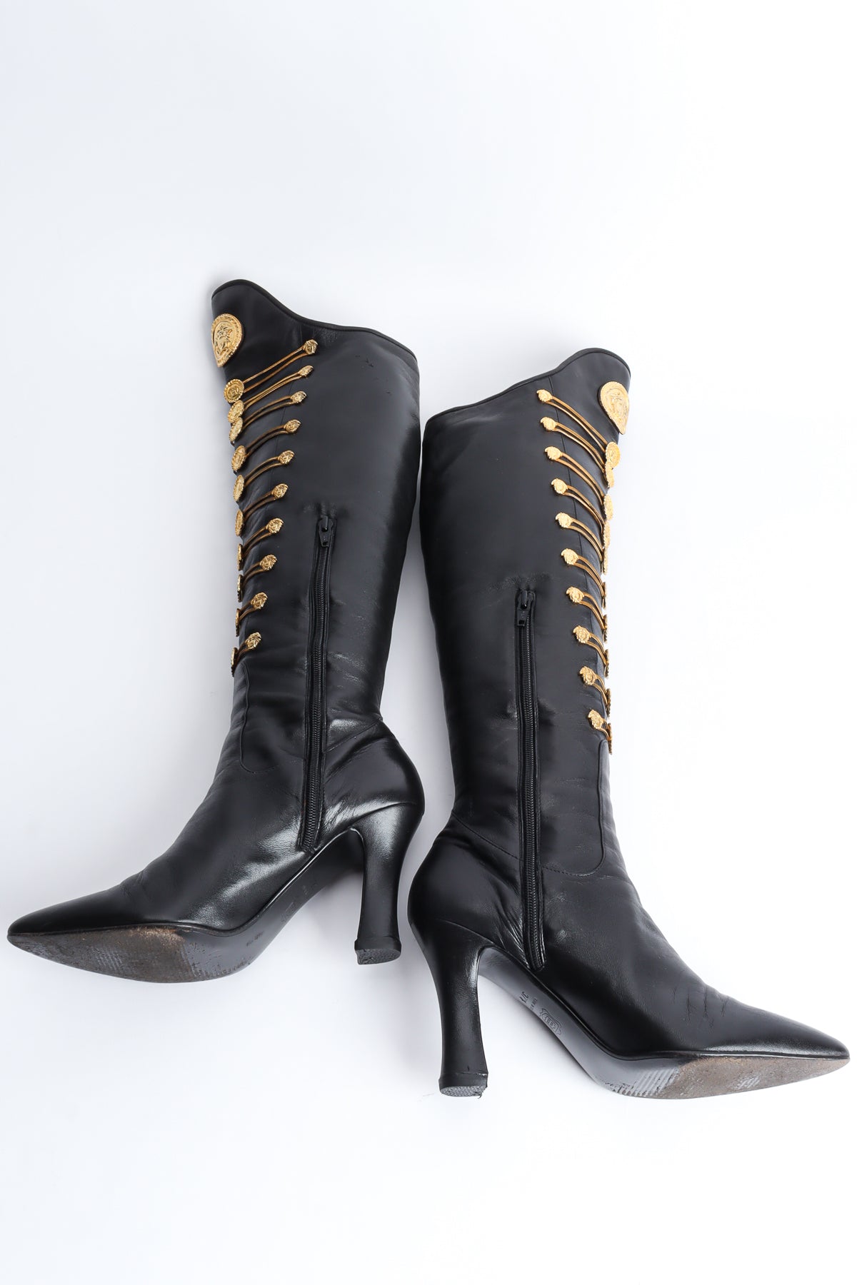 Versace Versus Vintage Men’s Chukka boot size 10. Soft Leather.Giani Versace Versace Black Patent Leather Lace-Up Boots Size 42 EU main image 3