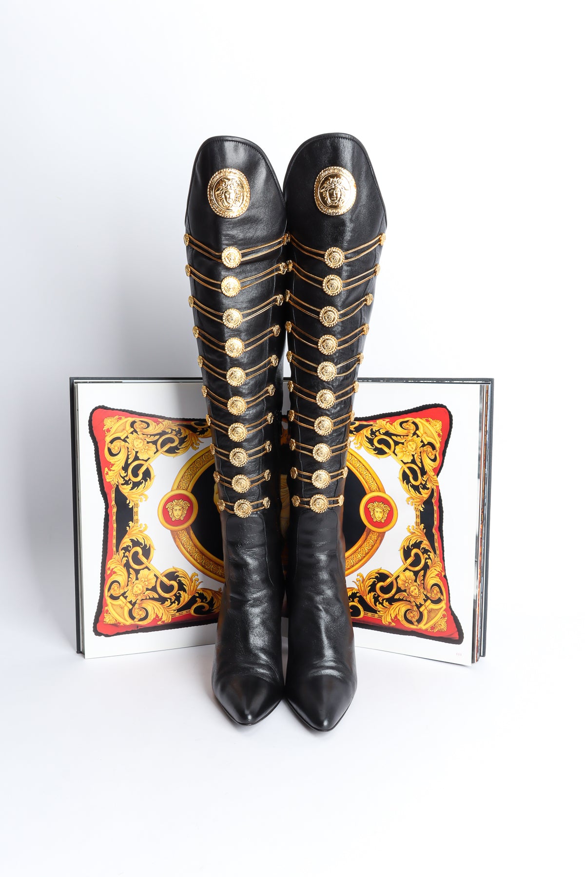 Vintage Gianni Versace 1993 A/W Medusa Emblem Grunge Boot art flat @ Recess LA