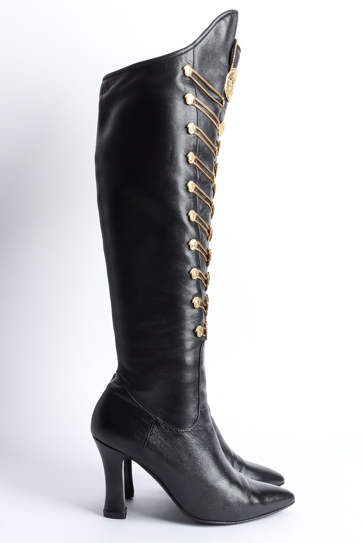 COPY - Vintage  Versace Boots Gianni Versace Boots Suede Leather Medusa Head, Size 37 - Etsy main image 3