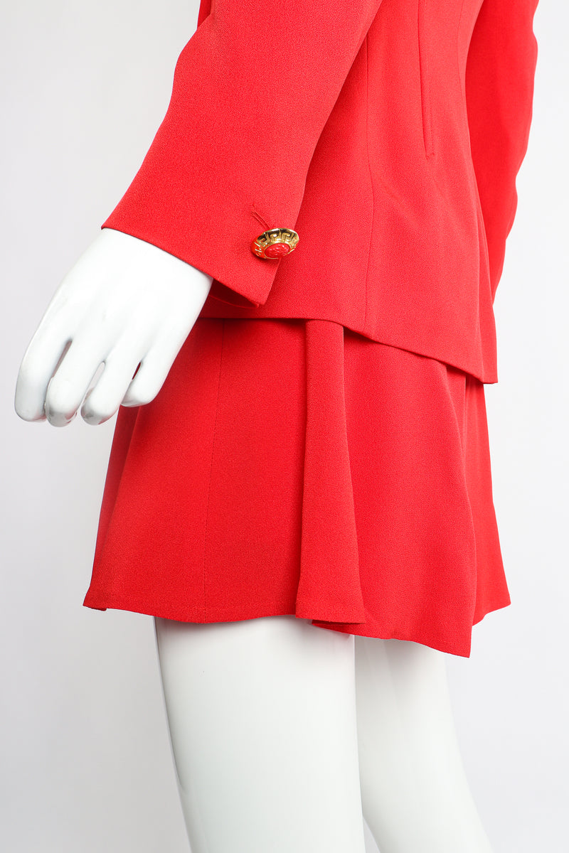 Vintage Versace 3-piece Vested Skirt Suit on Mannequin hemline at Recess Los Angeles