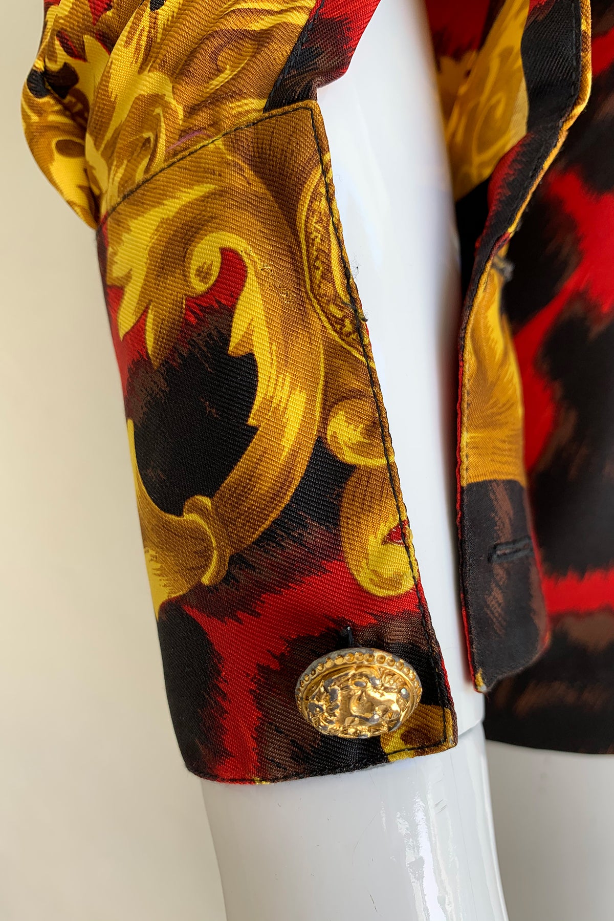 Vintage Gianni Versace Baroque Animal Print Silk Shirt – Recess