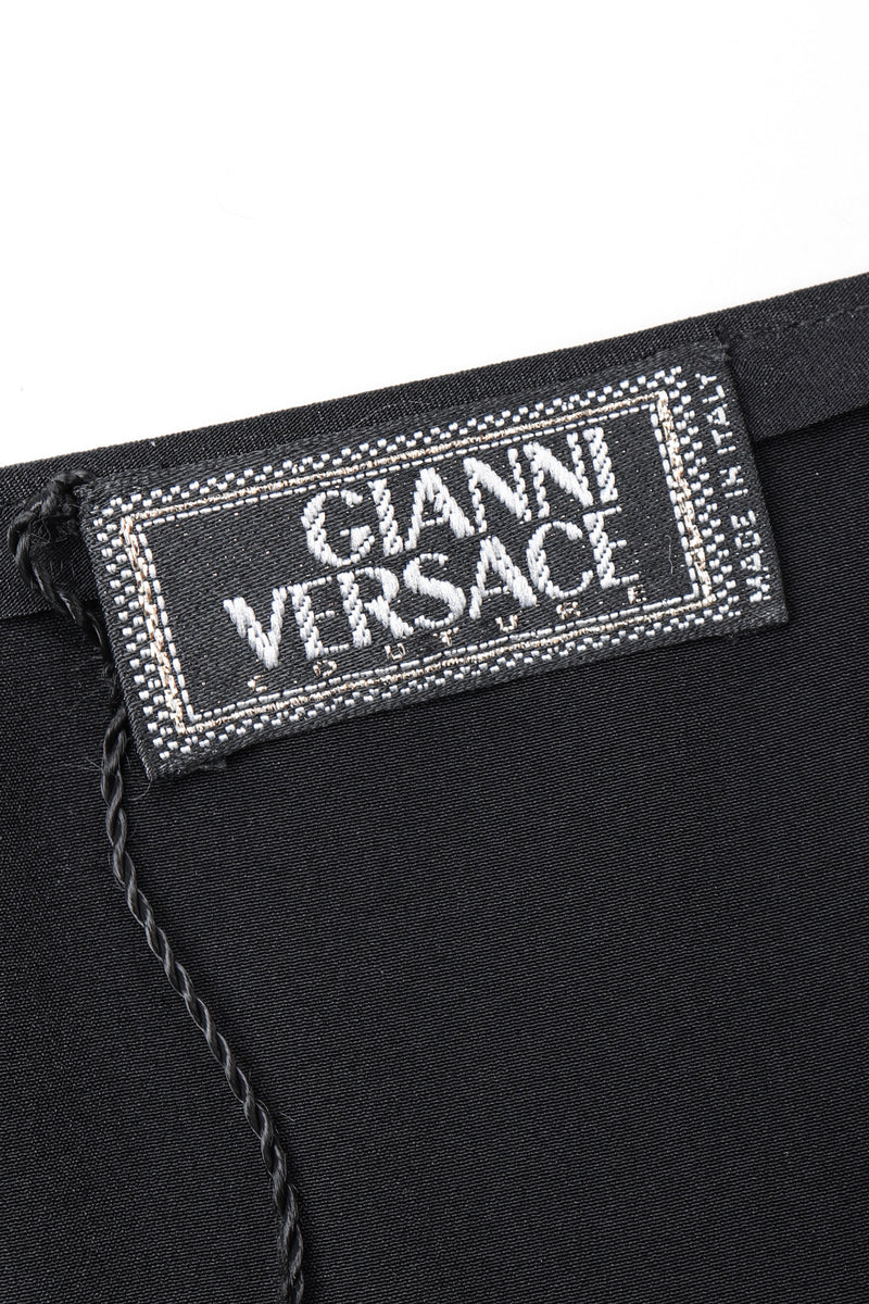 Vintage Gianni Versace Silk Chiffon Chevron Stripe Shirt Dress – Recess