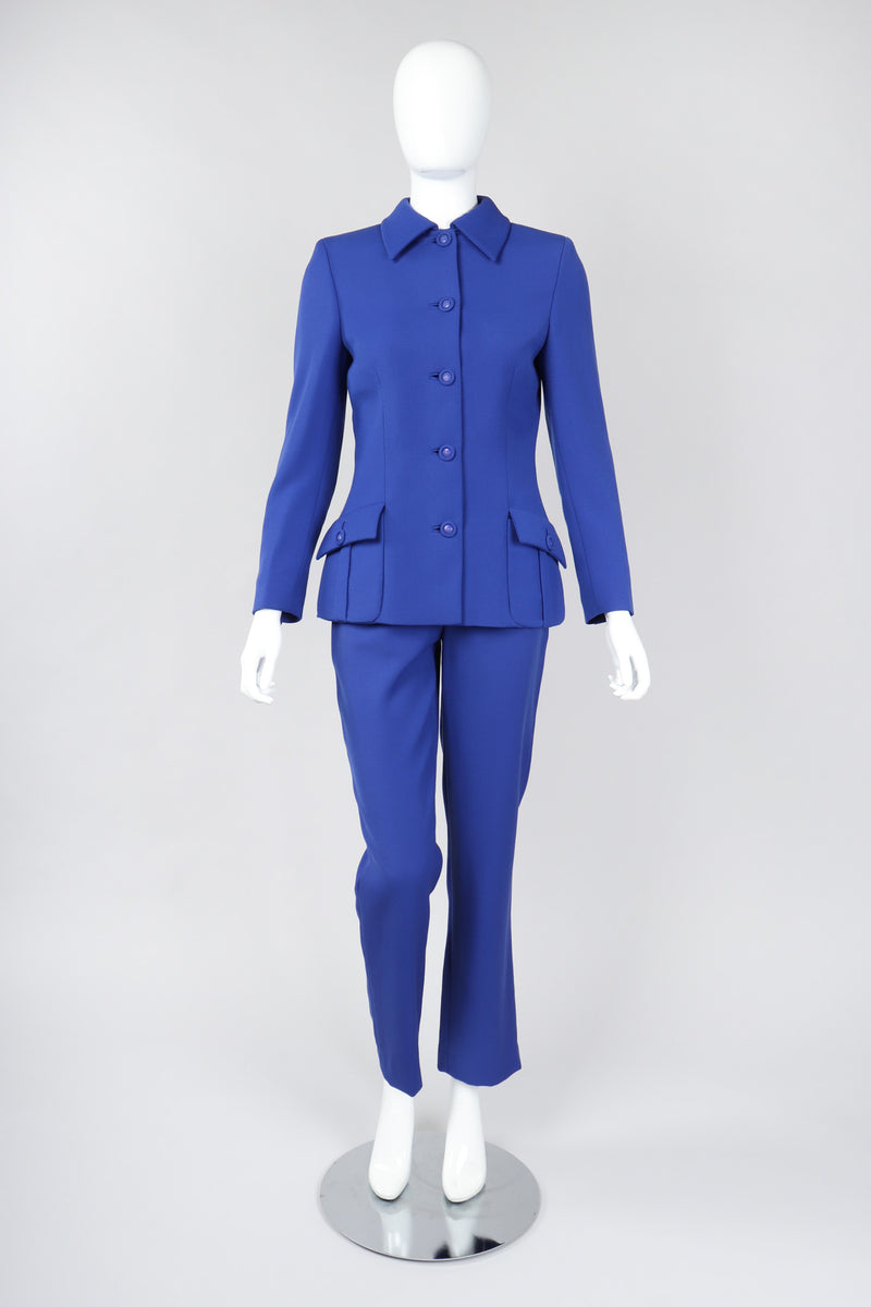 Recess Los Angeles Vintage Gianni Versace Majorelle Blue Jacket & Pant Suit
