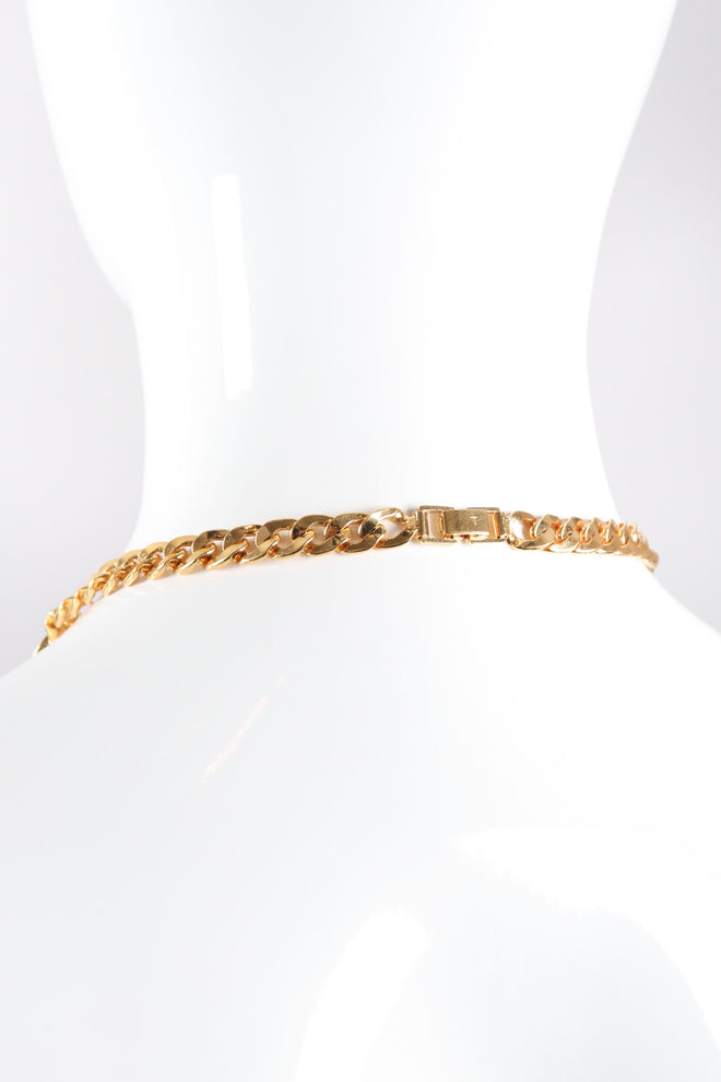Recess Los Angeles Vintage Gianni Versace Medusa Gold Coin Collar Necklace