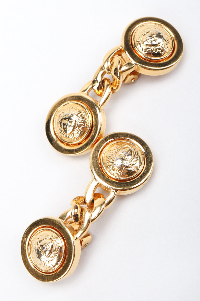 Medusa embellished earrings in gold - Versace