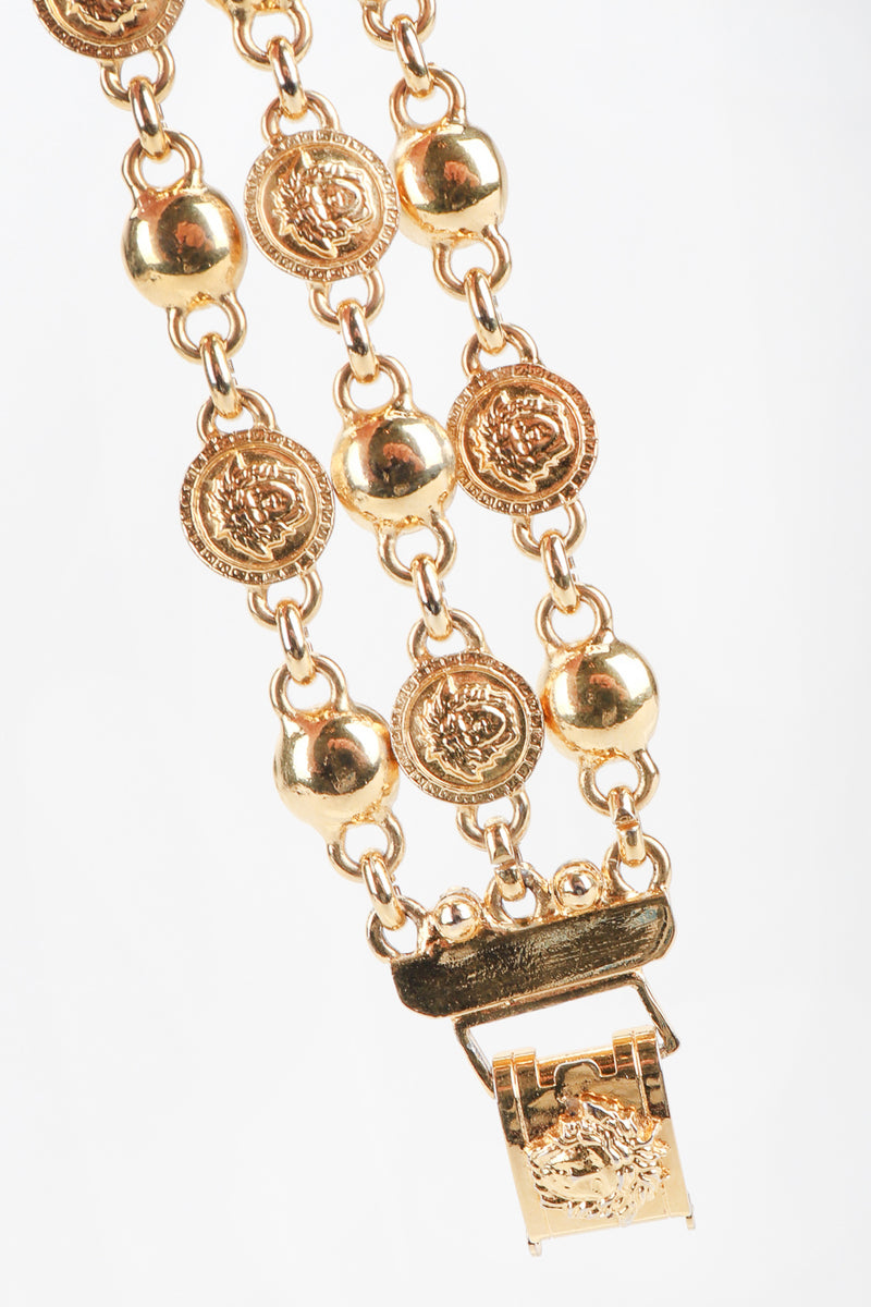 Recess Designer Consignment Vintage Gianni Versace Medusa 3-Strand Bracelet Los Angeles Resale Recycled