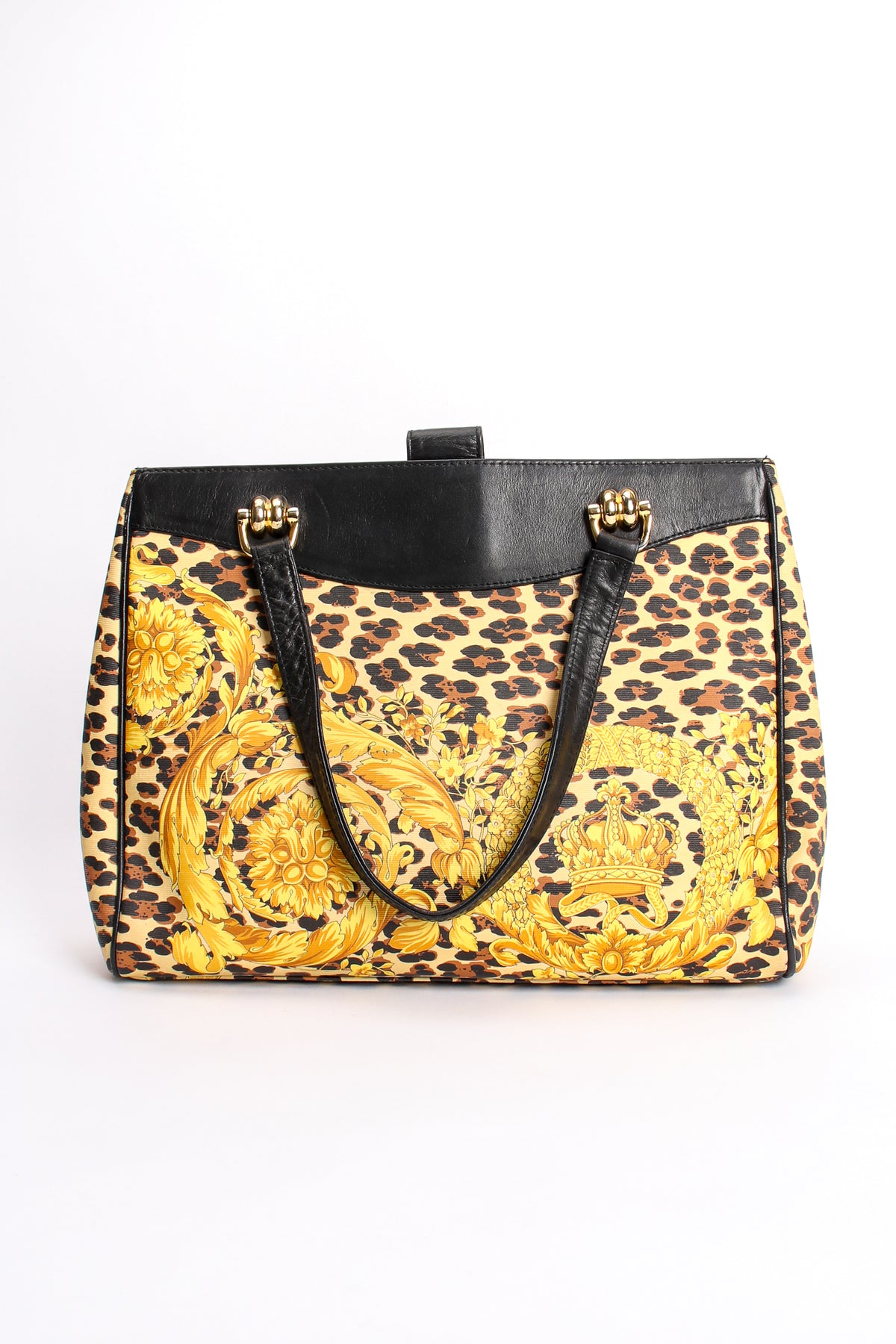 GIANNI VERSACE★ミニボストン バロック柄 レオパード ヴィンテージ Vintage Gianni Versace Baroque Leopard Print Tote – Recess