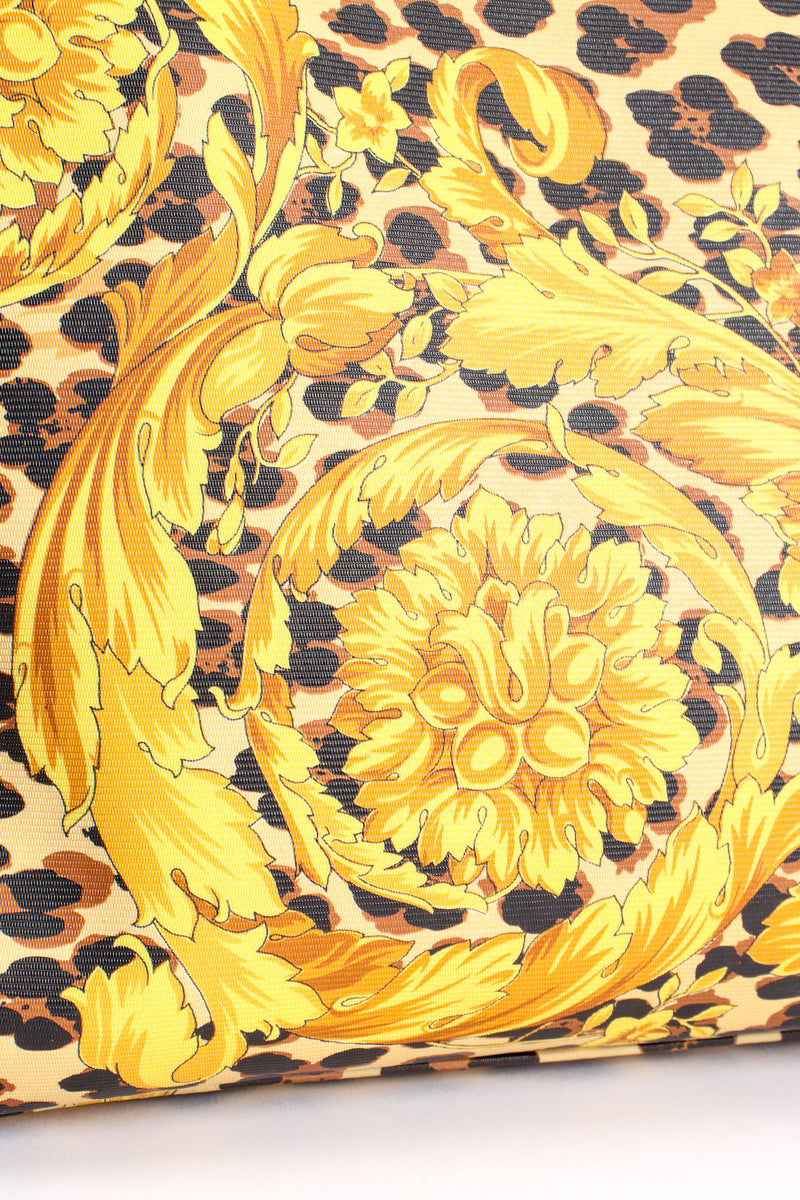 Vintage Gianni Versace Baroque Leopard Print Tote detail at Recess Los Angeles