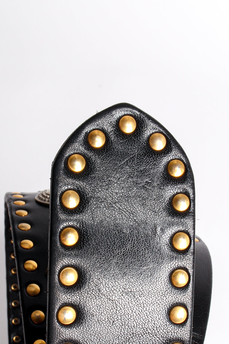 Vintage Versus Gianni Versace Lion Studded Leather Belt scratches at Recess Los Angeles