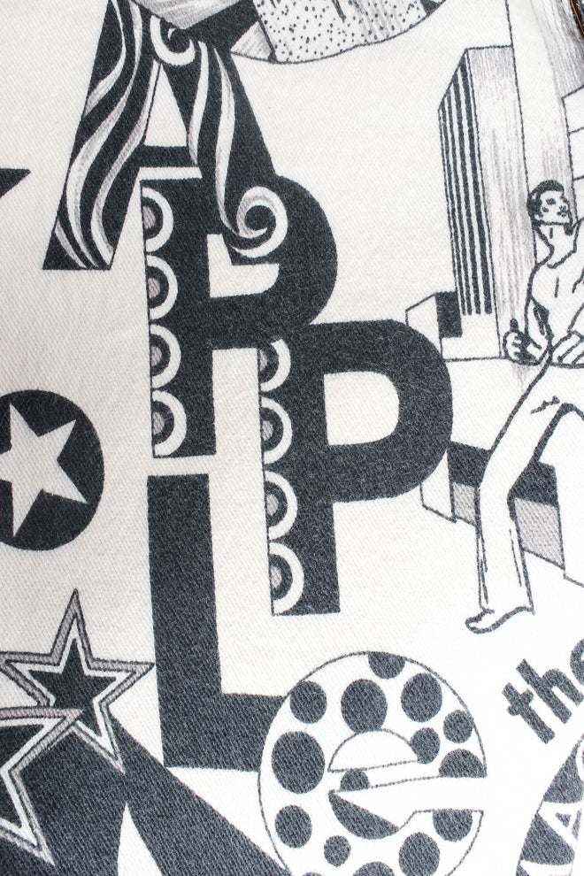 Vintage Versace Jeans Couture 1980s Manhattan New York Jean broadway print @ Recess LA