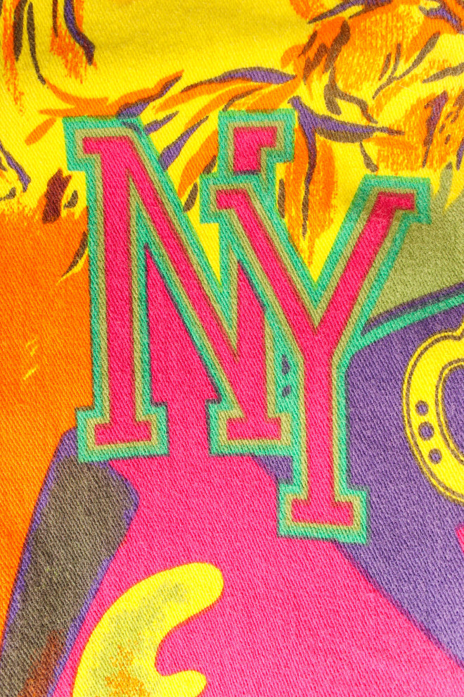 Vintage Versace Jeans Couture 1980s Manhattan New York Jean NY print @ Recess LA