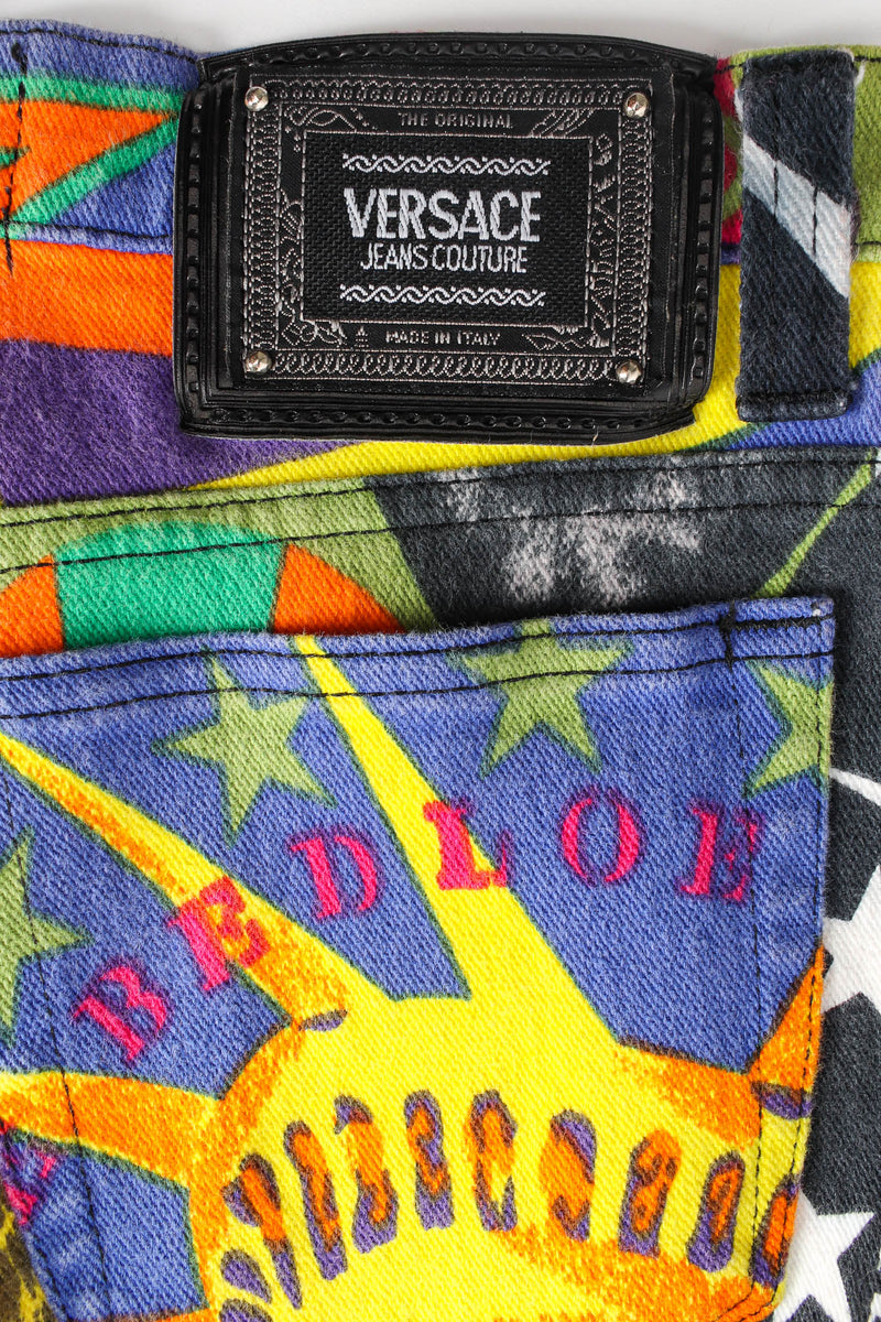 Vintage Versace Jeans Couture 1980s Manhattan New York Jean signed leather patch @ Recess LA
