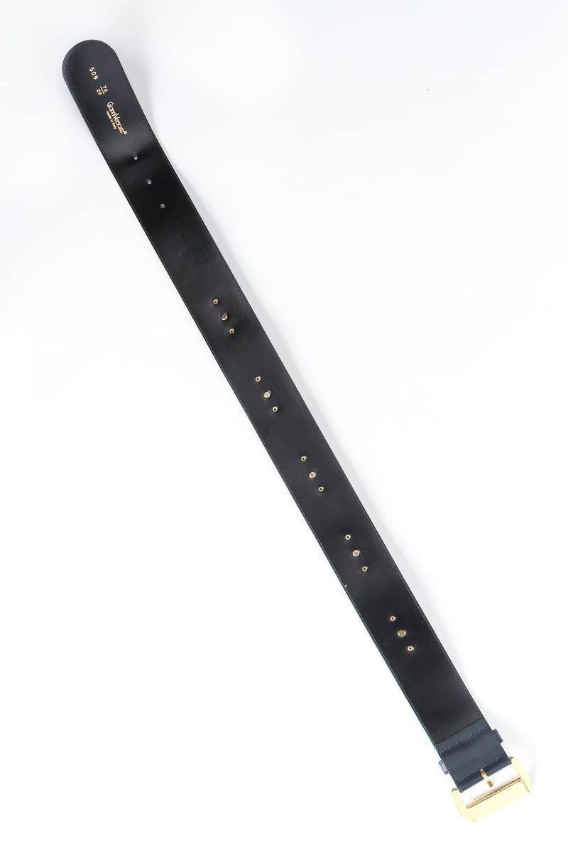 Vintage Gianni Versace Stud Plate Leather Belt back/reverse flat @ Recess Los Angeles