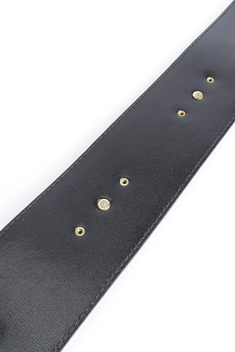 Vintage Gianni Versace Stud Plate Leather Belt studs reverse @ Recess Los Angeles