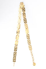 Vintage Gianni Versace Greek Key Metal Link Belt overall flat @ Recess Los Angeles