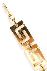 Vintage Gianni Versace Greek Key Metal Link Belt signed cartouche @ Recess Los Angeles