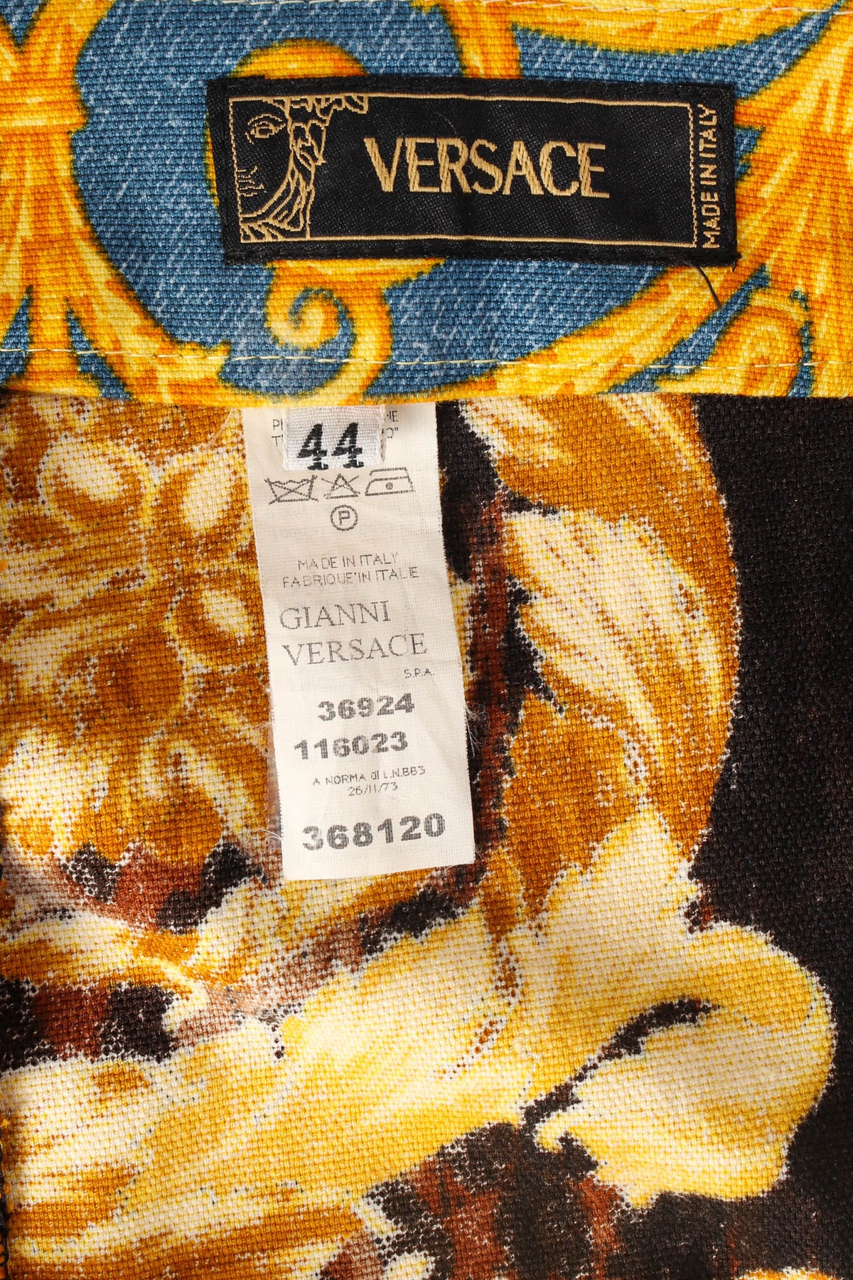 Vintage Versace 1990s Baroque Patchwork Print Pant – Recess