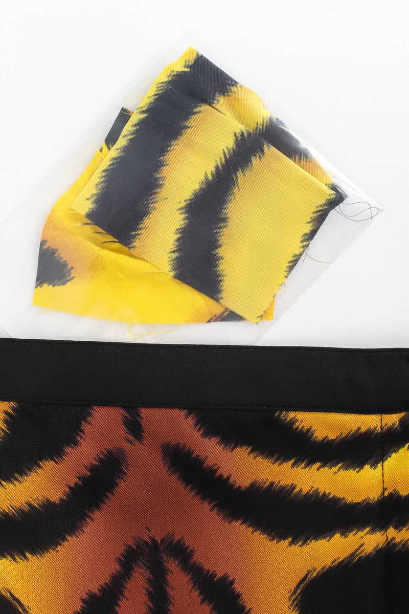 Vintage Versace Tiger Pleat Tennis Skirt spare fabric patch @ Recess Los Angeles