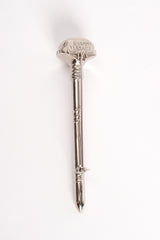 Vintage Gianni Versace Medium Silver Screw Pin Brooch backside at Recess Los Angeles