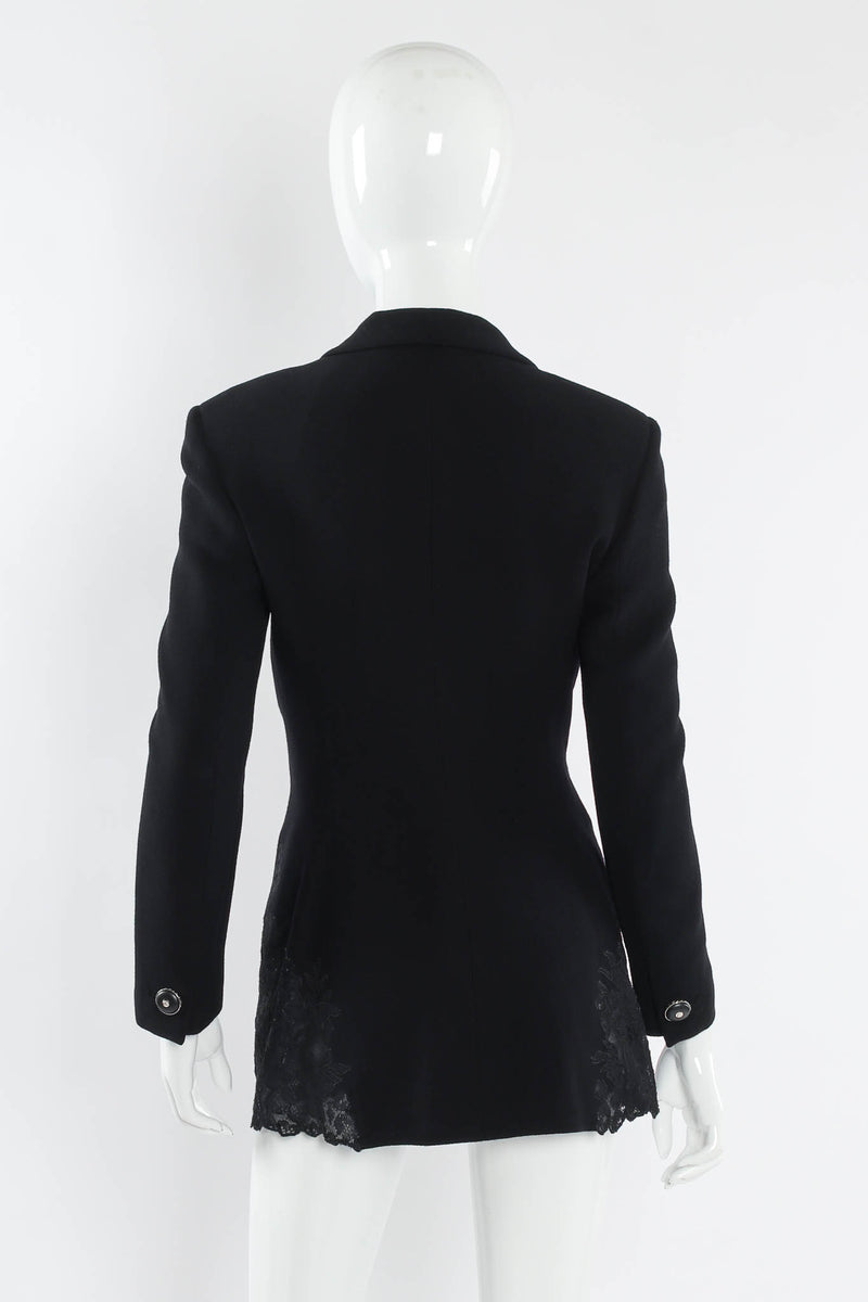 Vintage Gianni Versace Medusa Lace Blazer Jacket mannequin back @ Recess LA