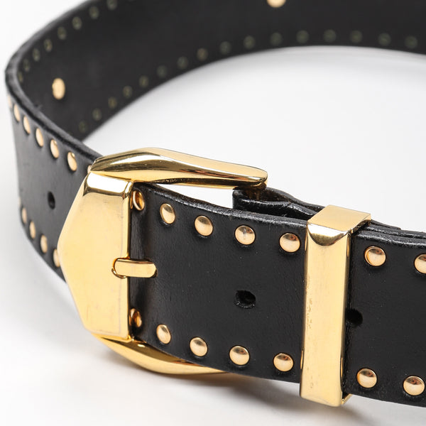 Versace ゴールドレザー ベルト ヴェルサーチェ ロゴ レザー ベルト 1.5 cm | VERSACE JP