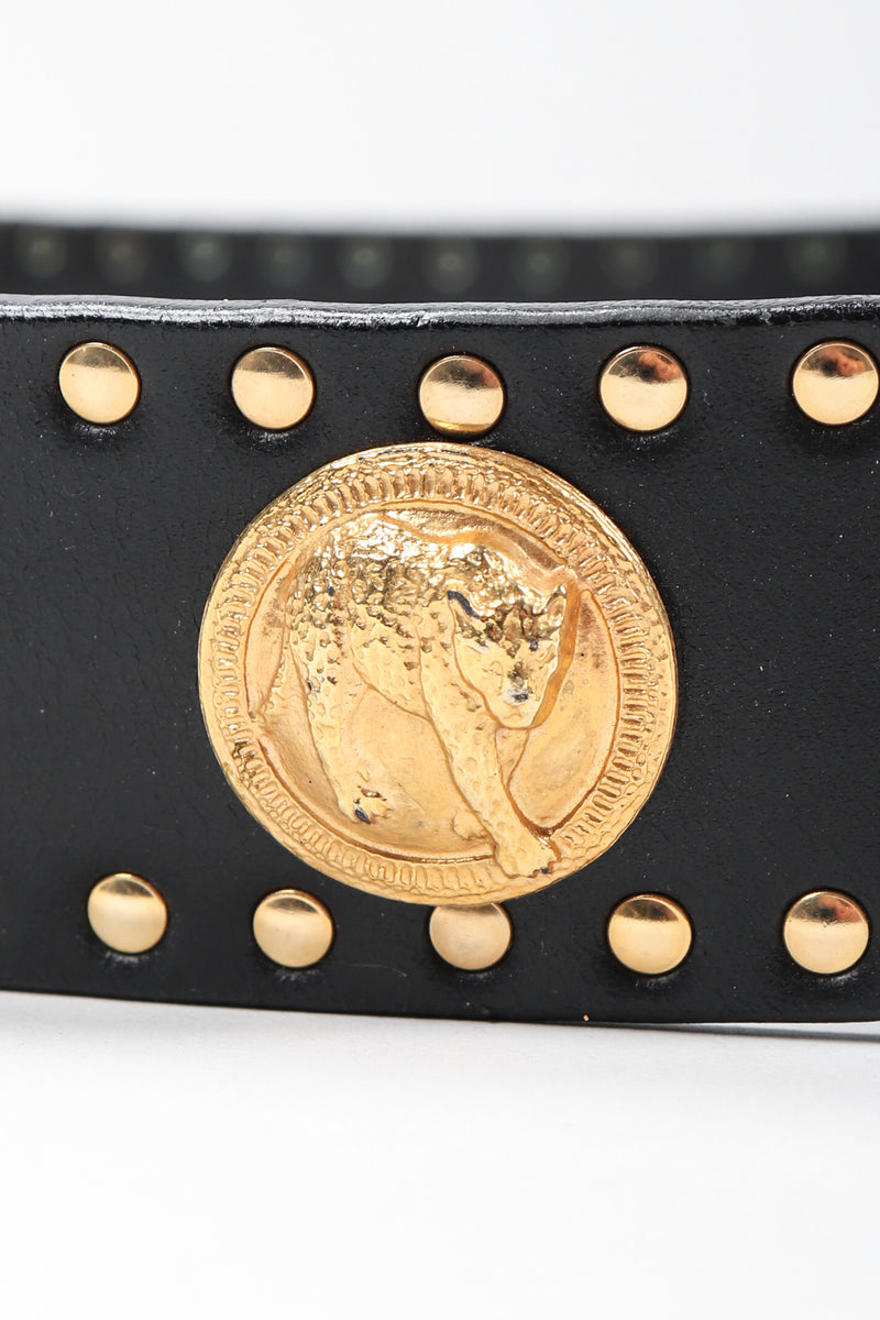 Recess Los Angeles Vintage Versus Versace Jaguar Studded Leather Belt
