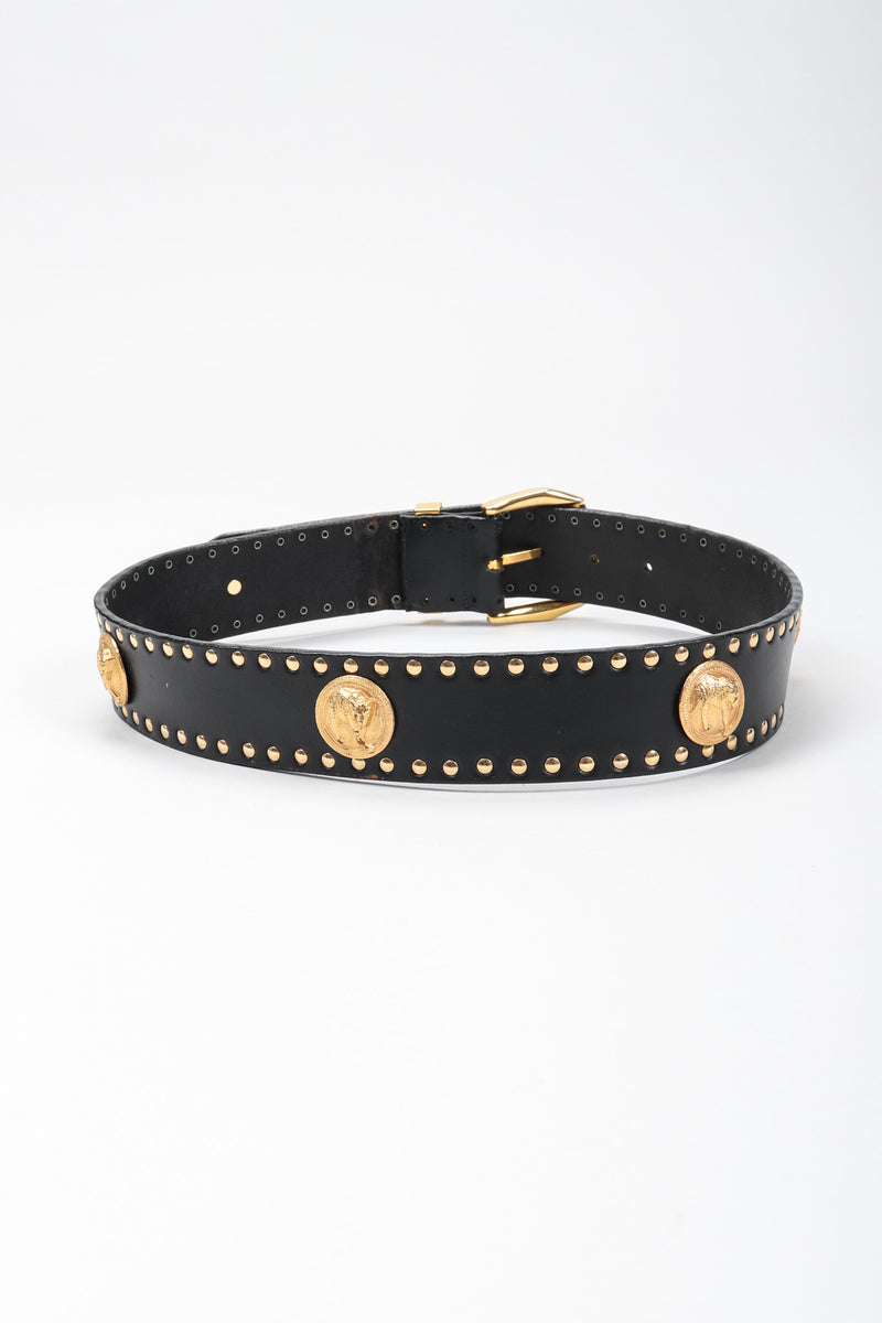 Versace Studded Leather Pet Collar - Black