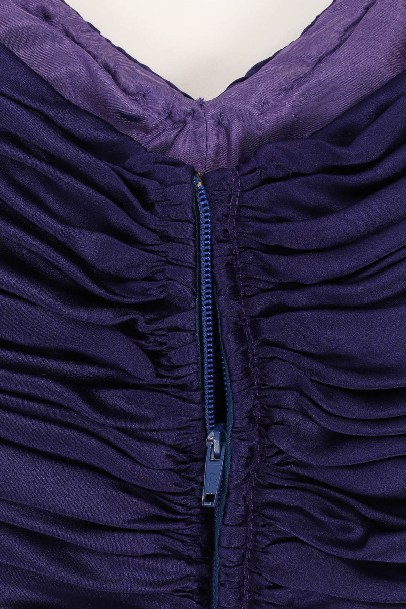 Vintage Vicky Tiel Silk Off-Shoulder Corset Top back zipper @ Recess Los Angeles