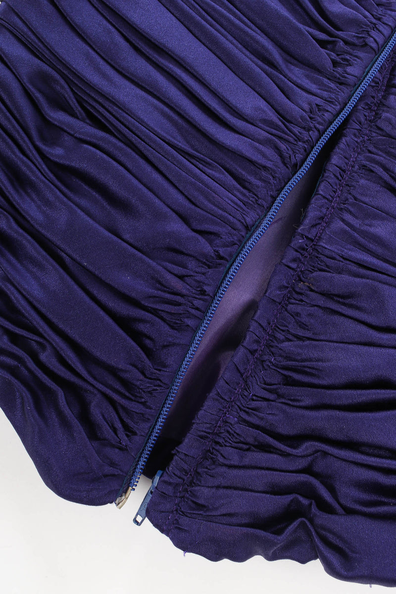 Vintage Vicky Tiel Silk Off-Shoulder Corset Top zipper end @ Recess Los Angeles
