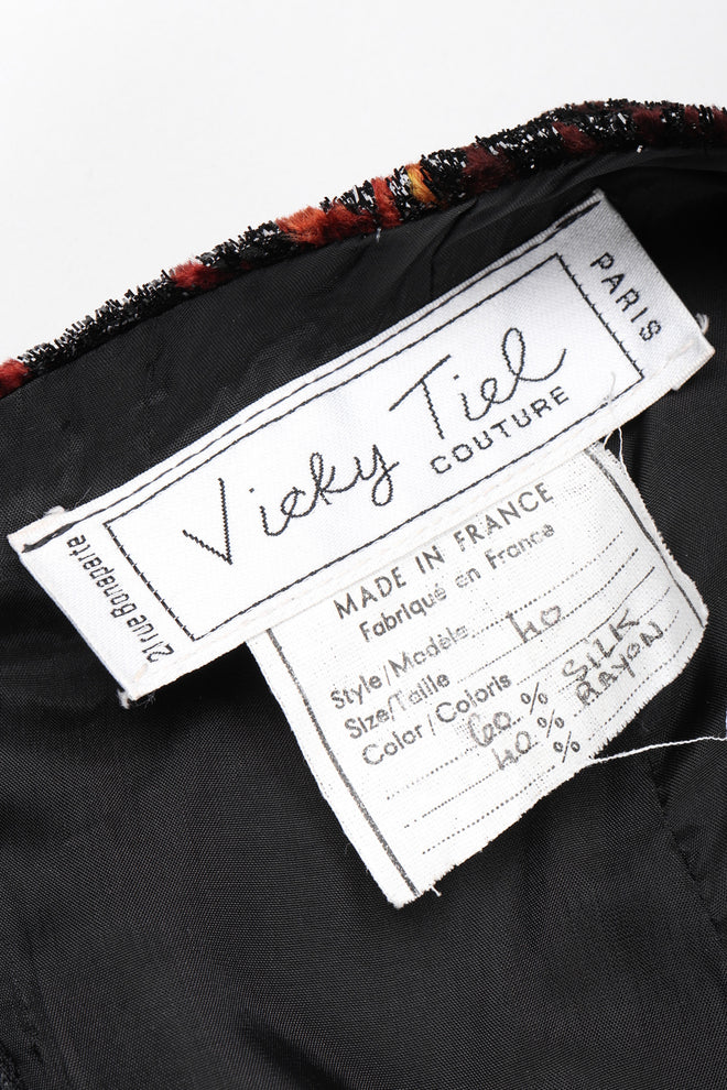 Recess Los Angeles Vintage Vicky Tiel Velvet Lamé Fire Leopard Dress