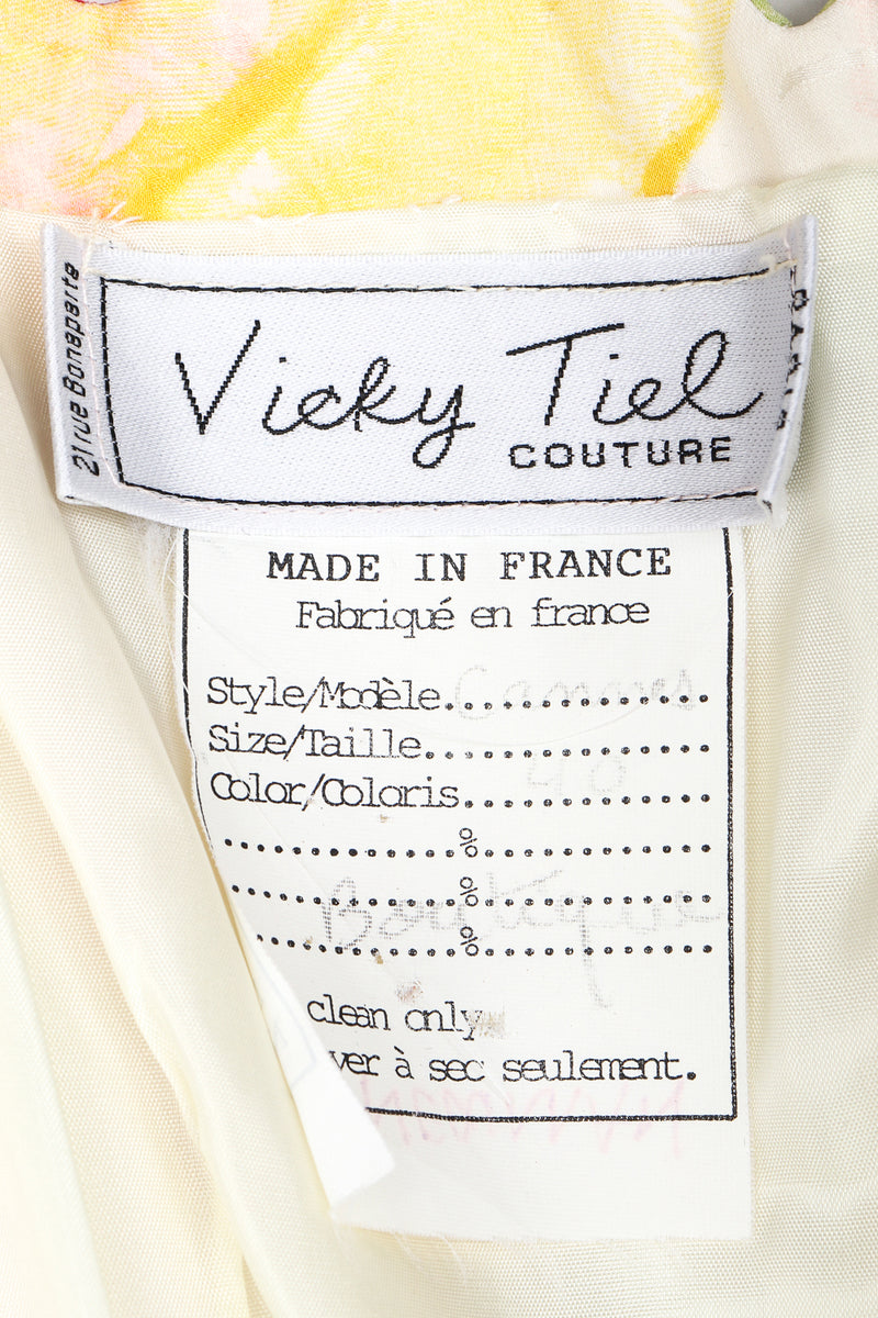 Recess Designer Consignment Vintage Vicky Tiel Floral Watercolor Off The Shoulder Corset Cocktail Dress