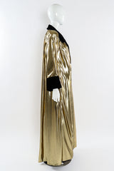Vintage Victor Costa Lamé & Velvet Duster Overcoat mannequin side @ Recess LA
