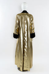 Vintage Victor Costa Lamé & Velvet Duster Overcoat mannequin back @ Recess LA