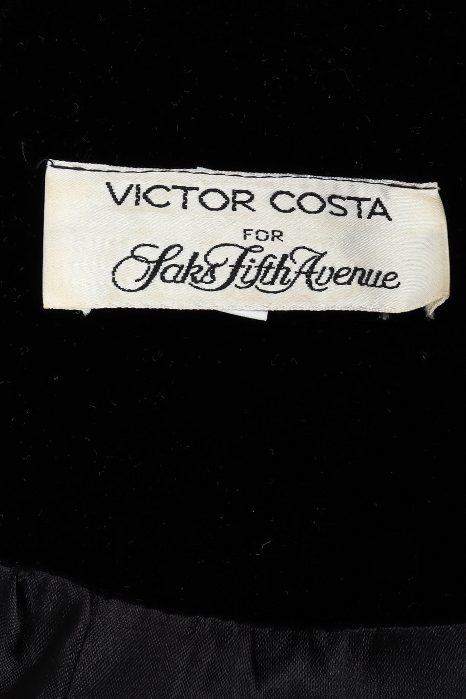 Vintage Victor Costa Lamé & Velvet Duster Overcoat tags @ Recess LA