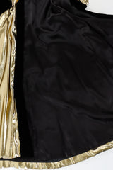 Vintage Victor Costa Lamé & Velvet Duster Overcoat lining @ Recess LA