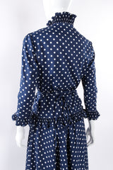 Vintage Victor Costa Polka Dotted Dress Set jacket back @ Recess LA