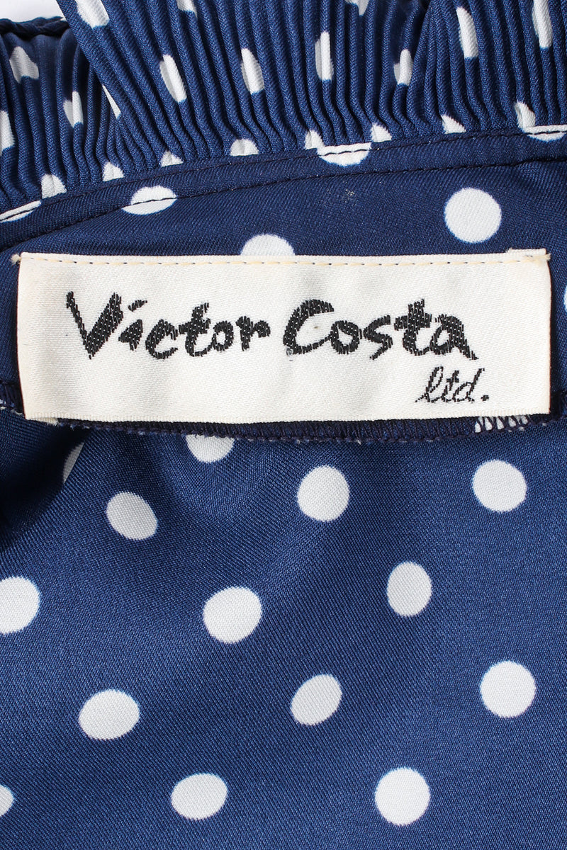 Vintage Victor Costa Polka Dotted Dress Set tag @ Recess LA