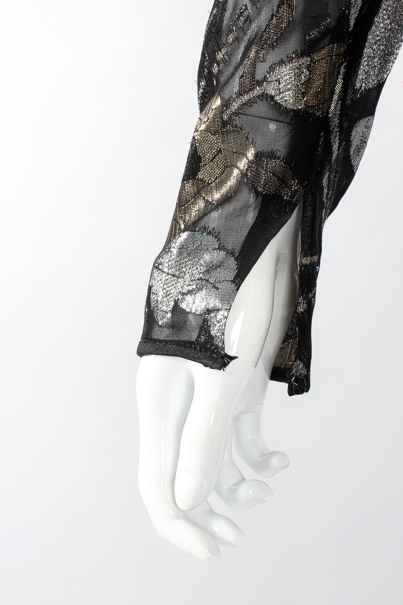 Vintage Victor Costa Sheer Brocade Layered Mermaid Gown on Mannequin cuff at Recess Los Angeles