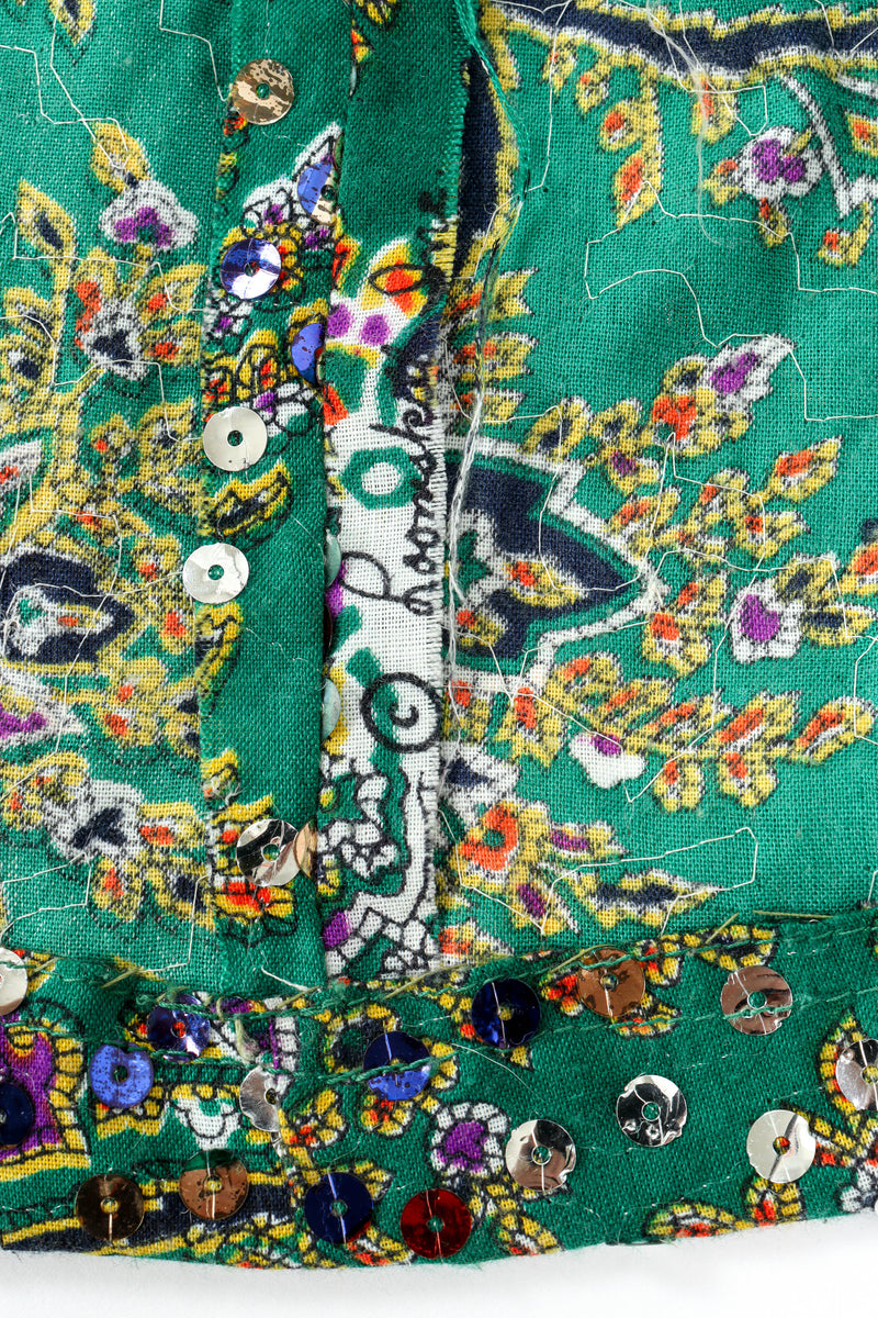 Vintage Victor Costa Floral Sequined Maxi Dress seam/signature @ Recess LA