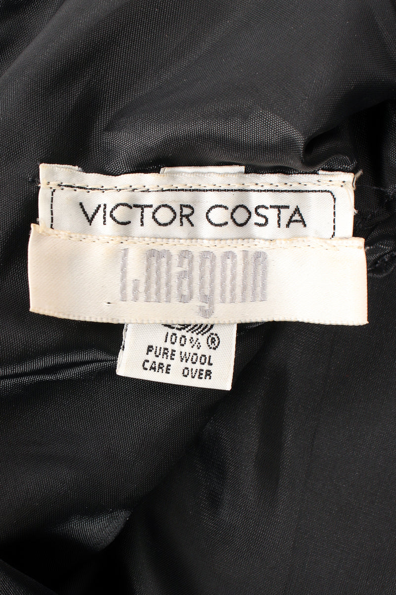 Vintage Victor Costa Tulip Dress & Fur Wrap Set label at Recess LA