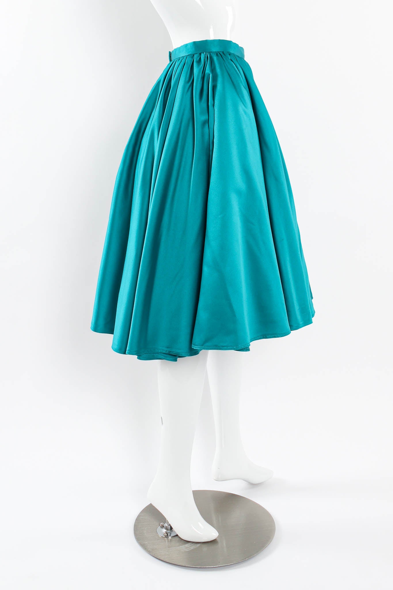 Vintage Victor Costa Satin Sheen Tulle Circle Skirt mannequin side @ Recess Los Angeles