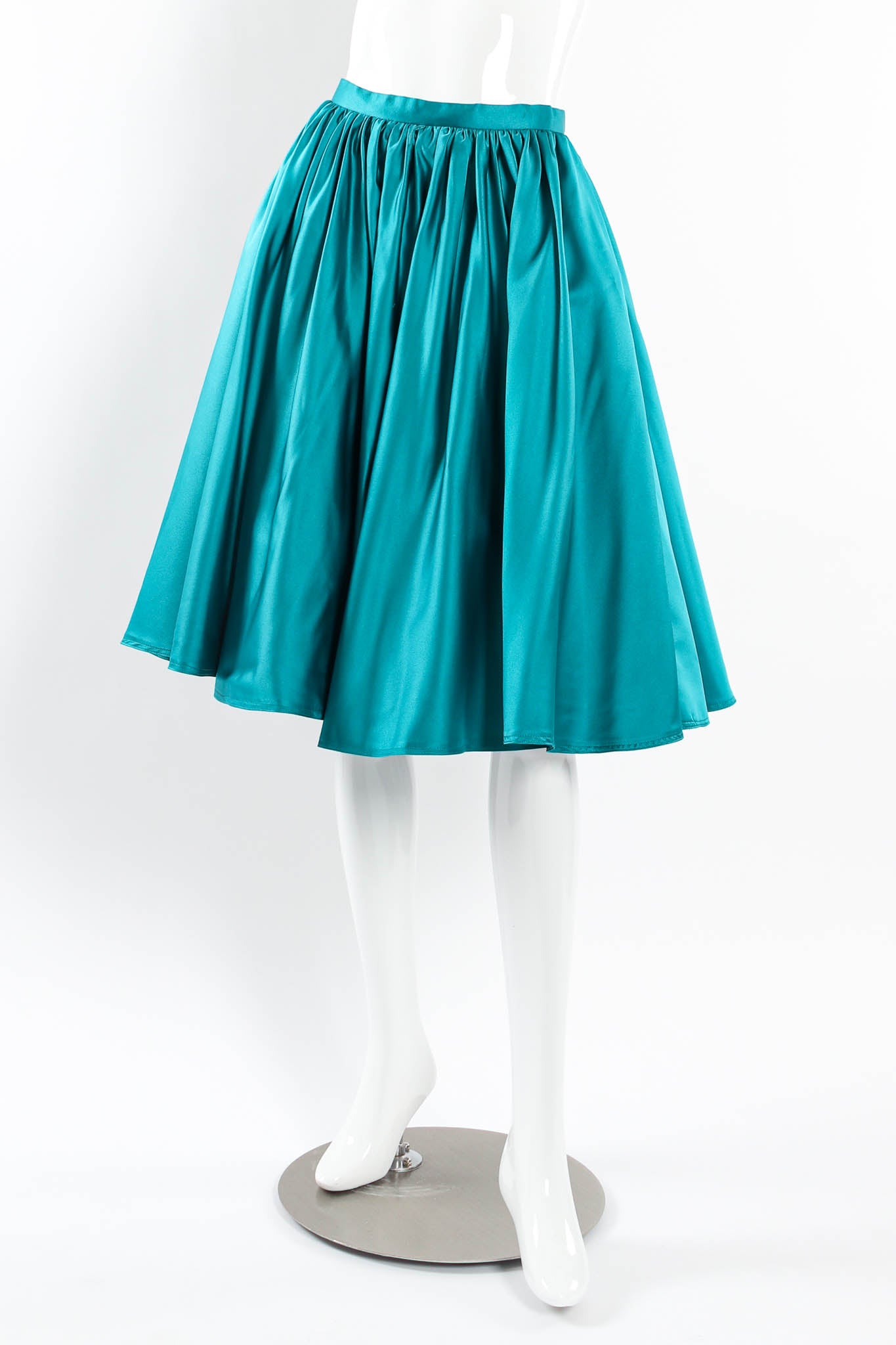 Vintage Victor Costa Satin Sheen Tulle Circle Skirt mannequin angle @ Recess Los Angeles